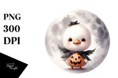 Cute Baby Swan Dressed for Halloween, Transparent PNG Product Image 1