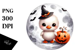 Cute Baby Swan, Halloween Theme, PNG Product Image 1