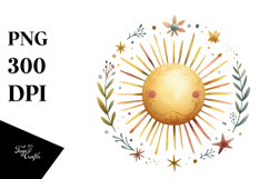Simple Whimsical Sun, High-Res PNG Product Image 1