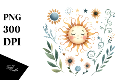 Simple Whimsical Sun, High-Res PNG Product Image 1
