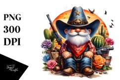 Vibrant Cowboy Gnome PNG Product Image 1