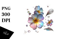 Primrose with Metallic Insertions, Watercolor PNG Product Image 1