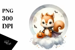 Cute Baby Squirrel Halloween PNG Product Image 1
