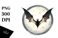 Simple BAT Digital Painting, PNG Product Image 1