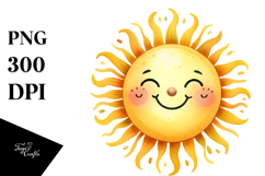 Very Simple Smiling Sun PNG Product Image 1
