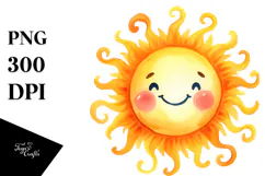 Very Simple Smiling Sun, High-Res PNG Product Image 1