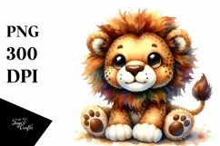 Cute Baby Old Lion Plush | Sublimation | Clipart Product Image 3