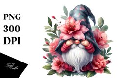 Gnome with Azalea PNG Product Image 1