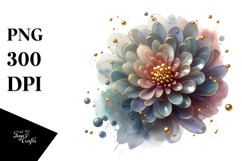 Abstract Chrysanthemum PNG Product Image 1