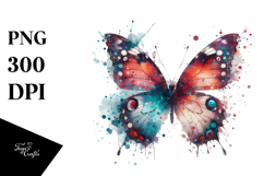 Butterfly Made of Splashes PNG Product Image 1