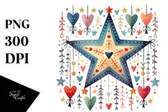 Simple Boho Star, PNG Product Image 1