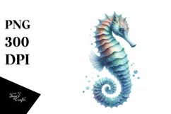Sea Horse Watercolor Clipart Product Image 3