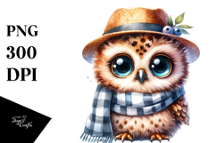 Cute Baby Owl PNG Product Image 1