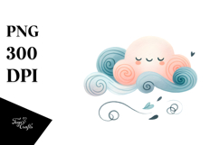 Artistic Sun and Clouds Clipart Product Image 1
