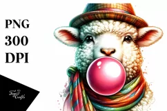 Vibrant Lamb High Detail Watercolor Product Image 3