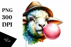 Vibrant Lamb High Detail Watercolor Product Image 3