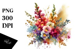 Vibrant Snapdragon Splash | Sublimation | Clipart Product Image 1