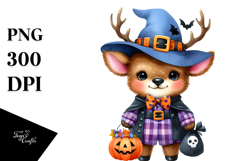 Vibrant Cute Elk Halloween PNG Product Image 1