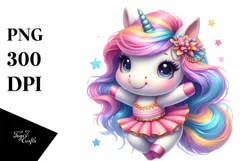 Cute Baby Unicorn Jive Dancer PNG Product Image 3