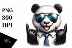 Funny Cute Panda Portrait Rocker Sign Product Image 3