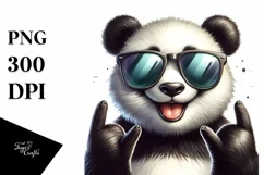 Funny Cute Panda Portrait Rocker Sign Product Image 3
