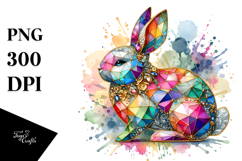 Colorful Bunny Diamonds PNG Product Image 1