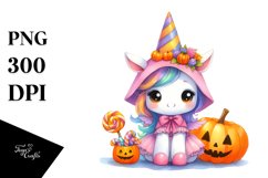 Cute Halloween Unicorn | Clipart Product Image 1