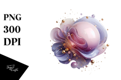 Abstract Lavender Round Wood Splash PNG Product Image 1