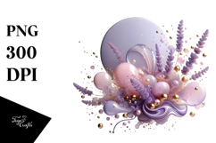 Abstract Lavender Round Wood Splash PNG Product Image 1