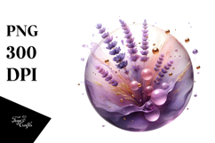 Abstract Lavender Round Wood Splash PNG Product Image 1