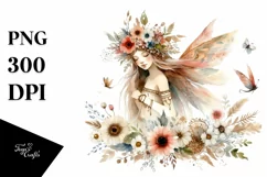 Washed Boho Fairy | Sublimation | PNG Clipart Product Image 3