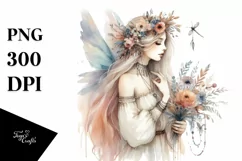 Washed Boho Fairy | Sublimation | PNG Clipart Product Image 1