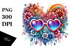Heart with Sunglasses, PNG Product Image 1