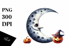 Funny Watercolor Halloween Sticker | Clipart Product Image 3