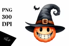 Funny Watercolor Halloween Sticker | Clipart Product Image 1