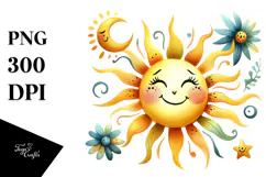 Vibrant Baby Sun Art Clipart Product Image 1