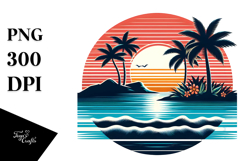 Retro Island Sunset Tumbler Product Image 1