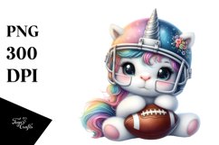 Cute Baby Unicorn Football | Sublimation | Clipart Product Image 3