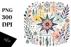 Simple Boho Star, PNG Product Image 1