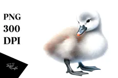 Baby Swan with Big Eyes PNG Product Image 1