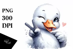 Funny Cute Swan Portrait Love Sign Product Image 3