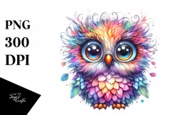 Cute Baby Owl Eyes | Sublimation Clipart Product Image 1