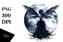 Gothic Fairy Moon PNG Product Image 1