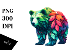 Vibrant Abstract Bear PNG Product Image 1