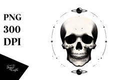 Funny Skull Digital Painting, PNG Product Image 1