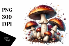 Glossy Magical Mushroom, High-Res PNG Product Image 1