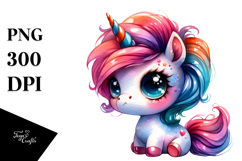 Vibrant Unicorn Dancing with Cool Haircut, PNG Product Image 1
