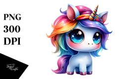 Vibrant Unicorn Dancing with Cool Haircut, PNG Product Image 1