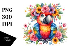 Vibrant Macaw Sitting PNG Product Image 3
