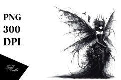 Detailed Gothic Fairy | Sublimation | PNG Clipart Product Image 3